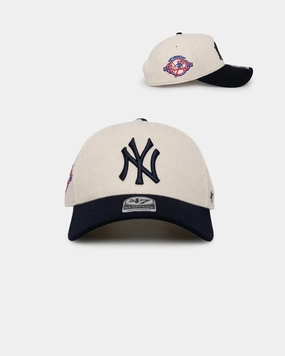47 Brand New York Yankees 'Wooly Offside DT' Sure Shot Snapback Natural/Navy