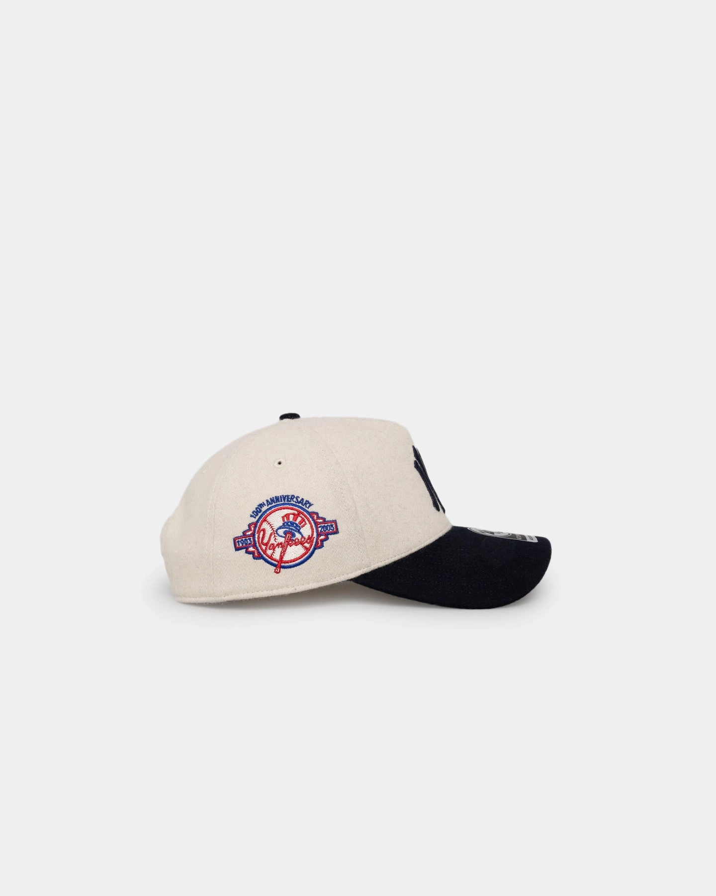 47 Brand New York Yankees 'Wooly Offside DT' Sure Shot Snapback Natural/Navy