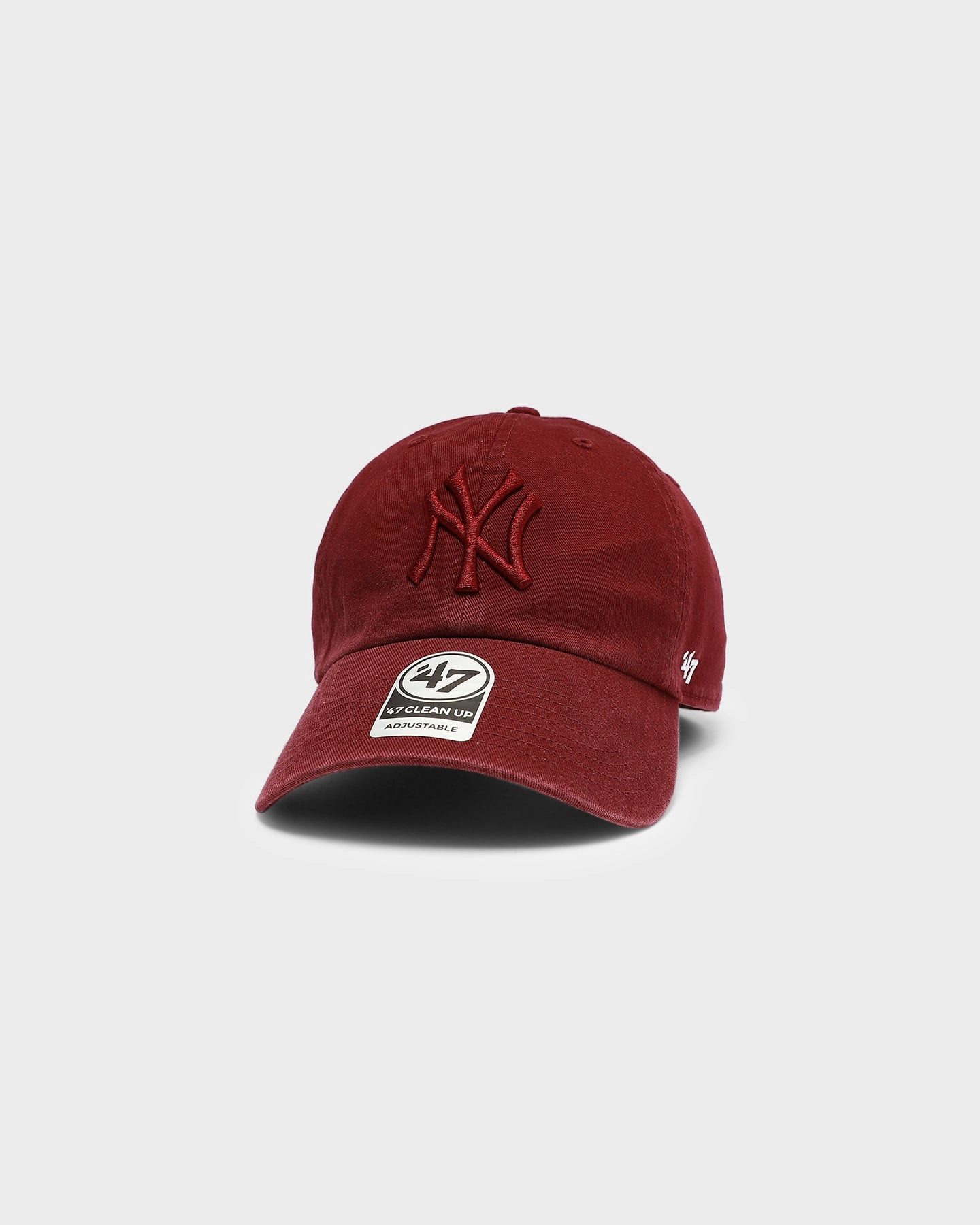 47 Brand New York Yankees Tonal '47 Clean Up Strapback Dark Maroon