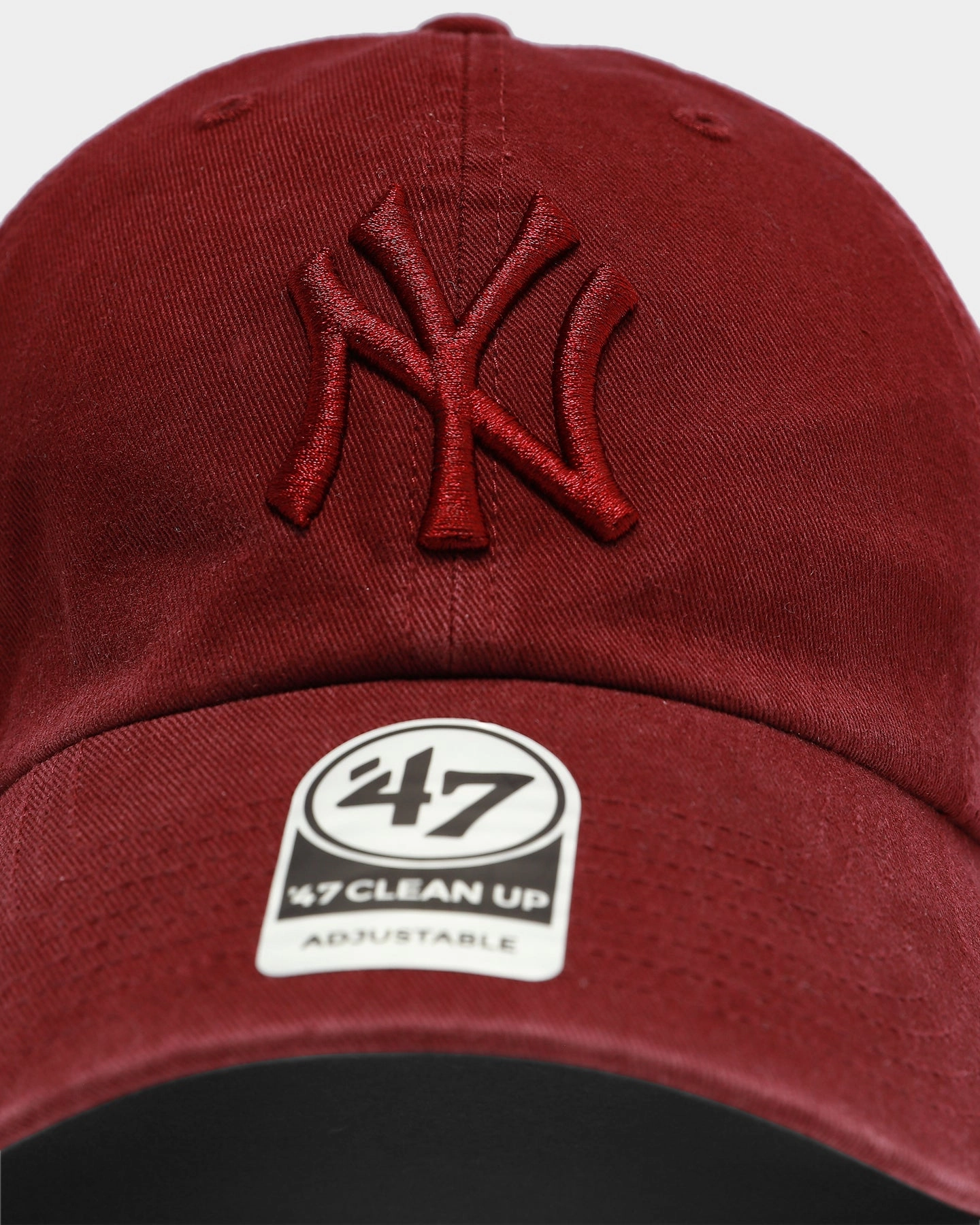 47 Brand New York Yankees Tonal '47 Clean Up Strapback Dark Maroon