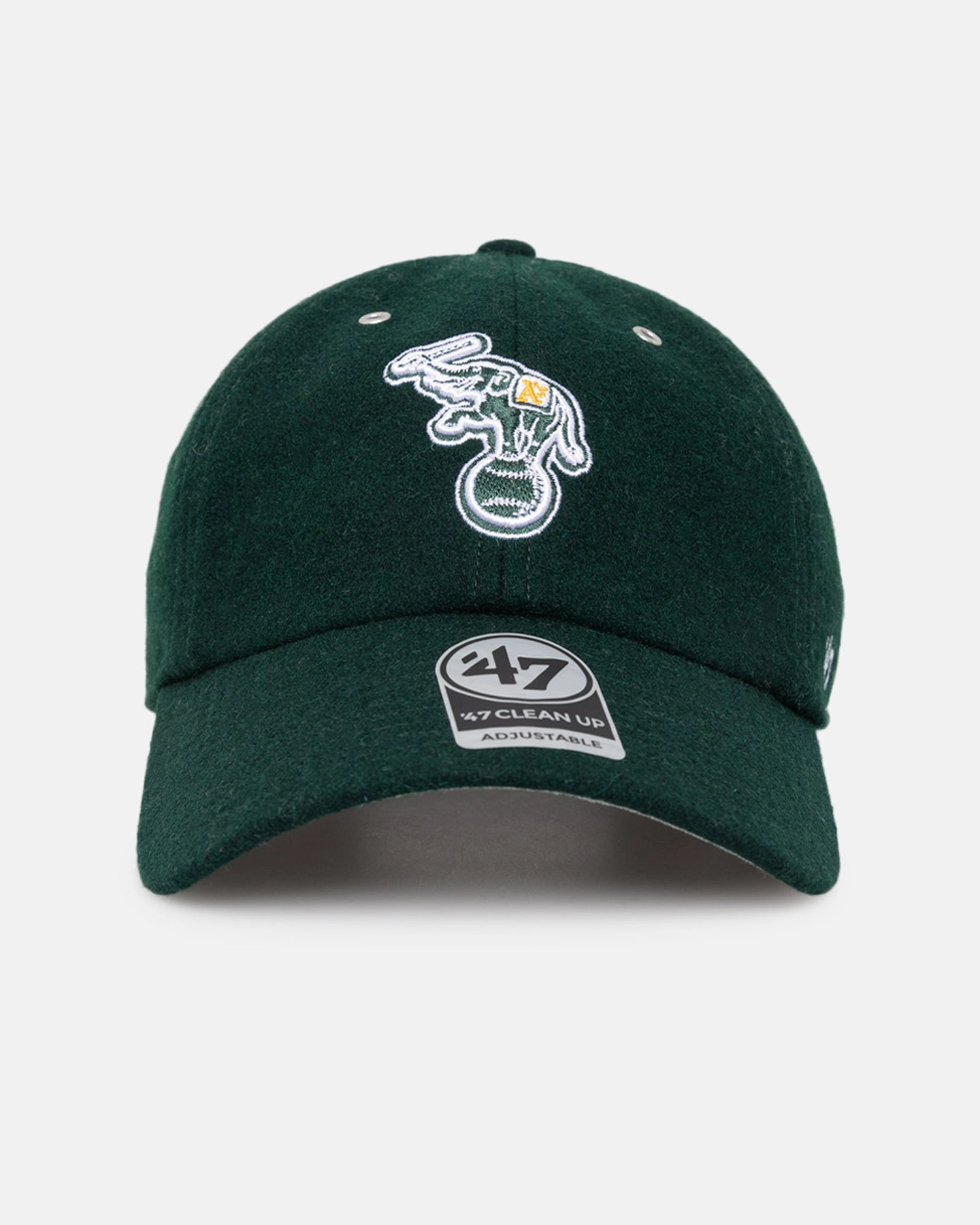 47 Brand Oakland Athletics 'Wooly Clean-Up' Strapback Dark Green