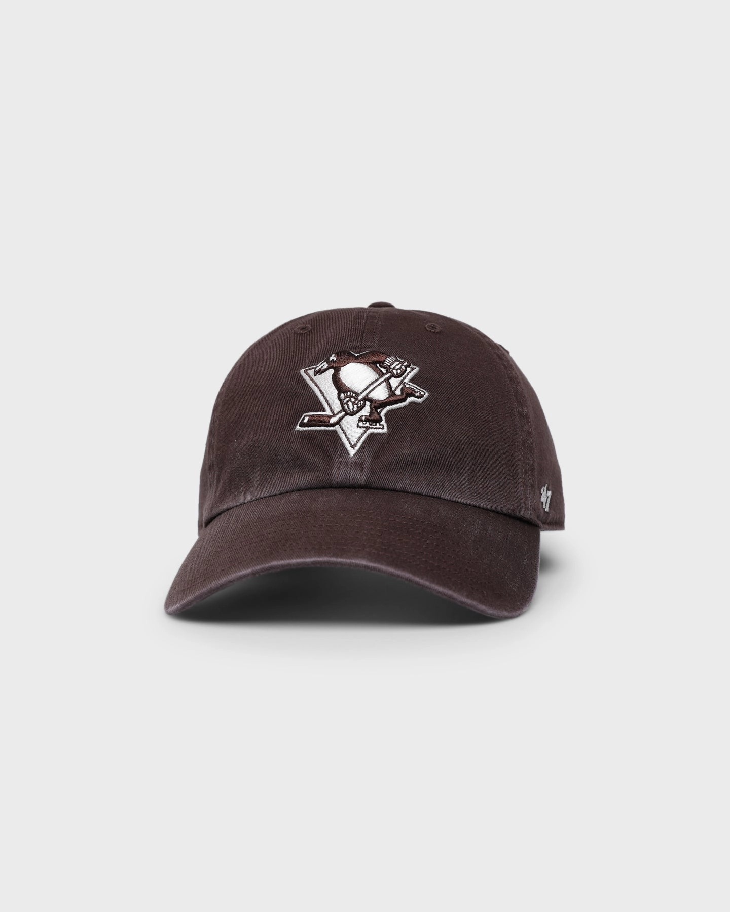 47 Brand Pittsburgh Penguins Clean Up Strapback Brown