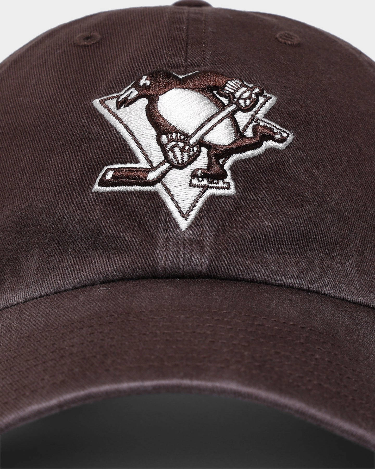 47 Brand Pittsburgh Penguins Clean Up Strapback Brown