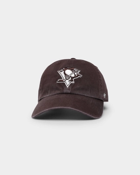 47 Brand Pittsburgh Penguins Clean Up Strapback Brown