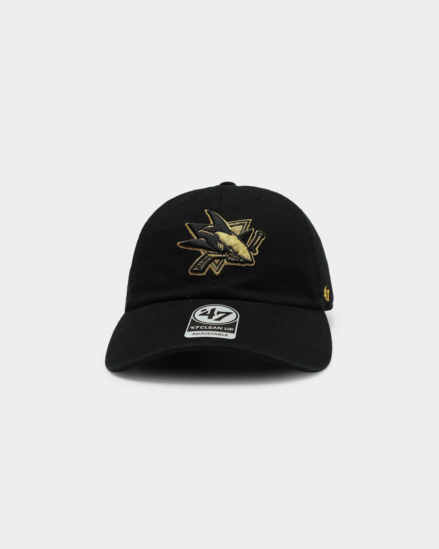 47 Brand San Jose Sharks Clean Up Strapback Black/Gold