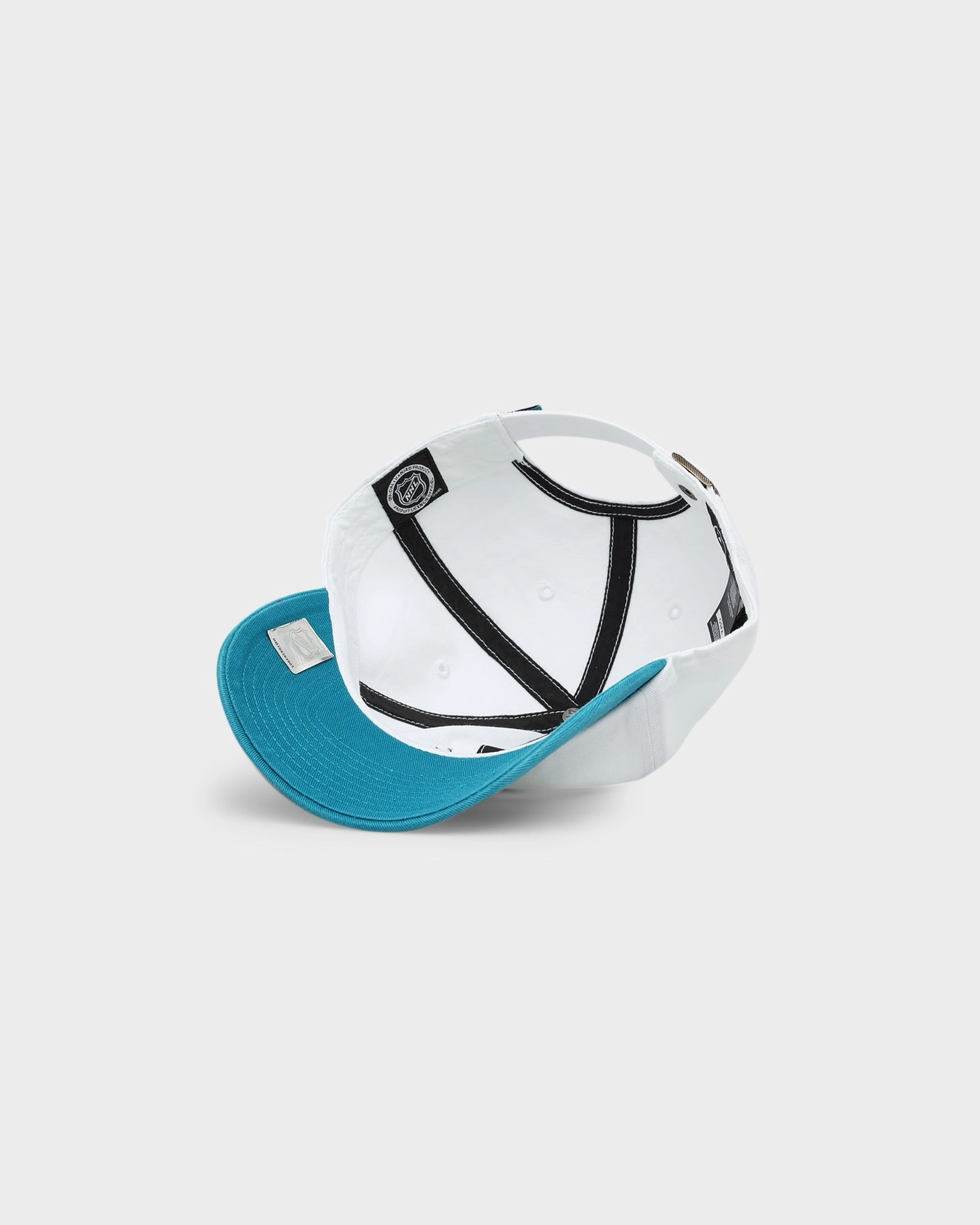 47 Brand San Jose Sharks Two Tone 47 Clean Up Strapback White