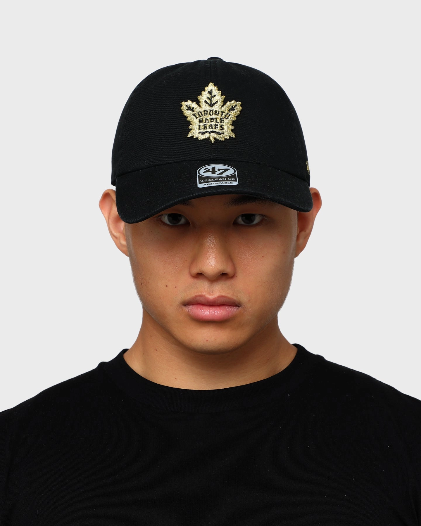 47 Brand Toronto Maple Leafs Clean Up Strapback Black/Gold
