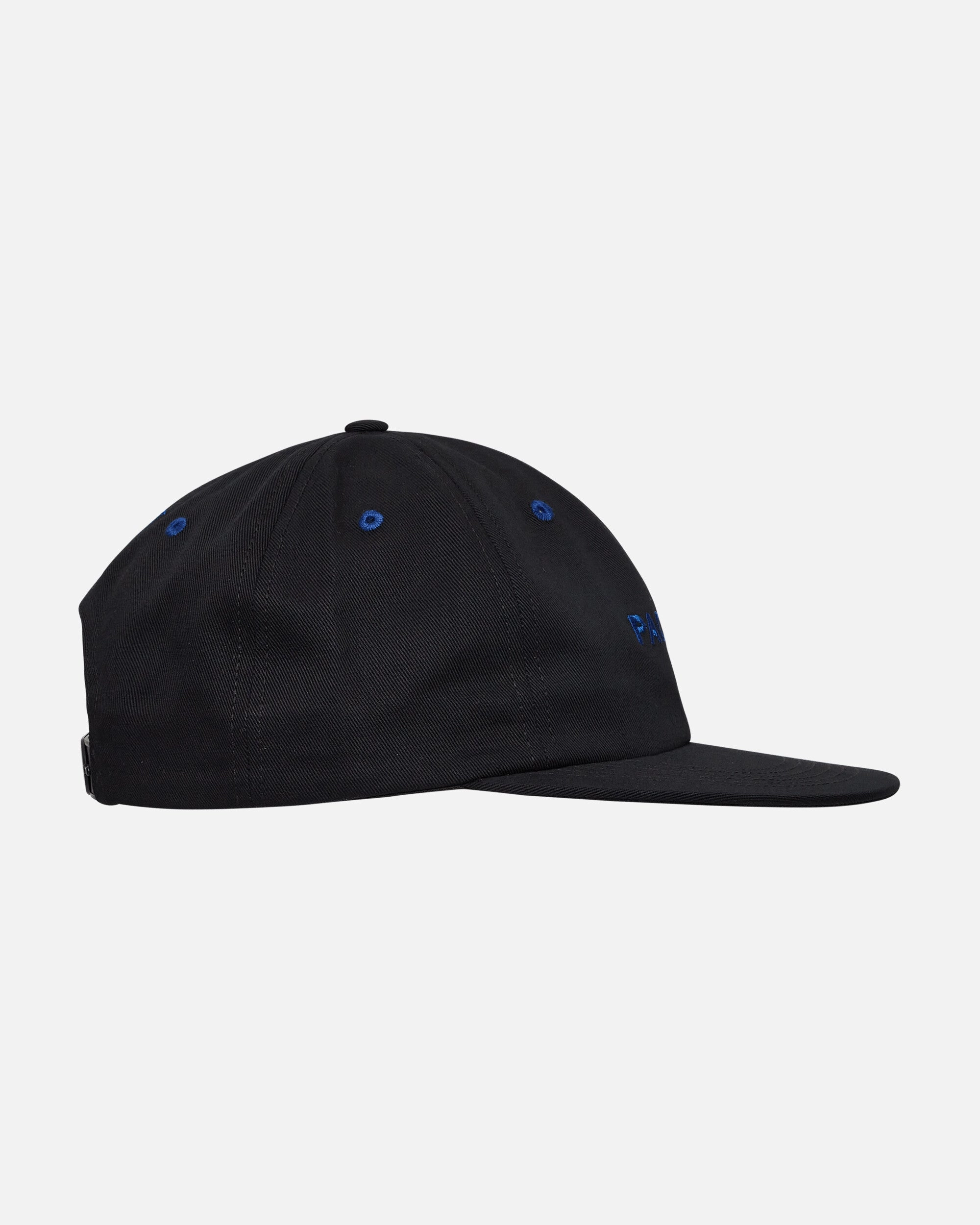 6-Panel Woven Logo Cap Black