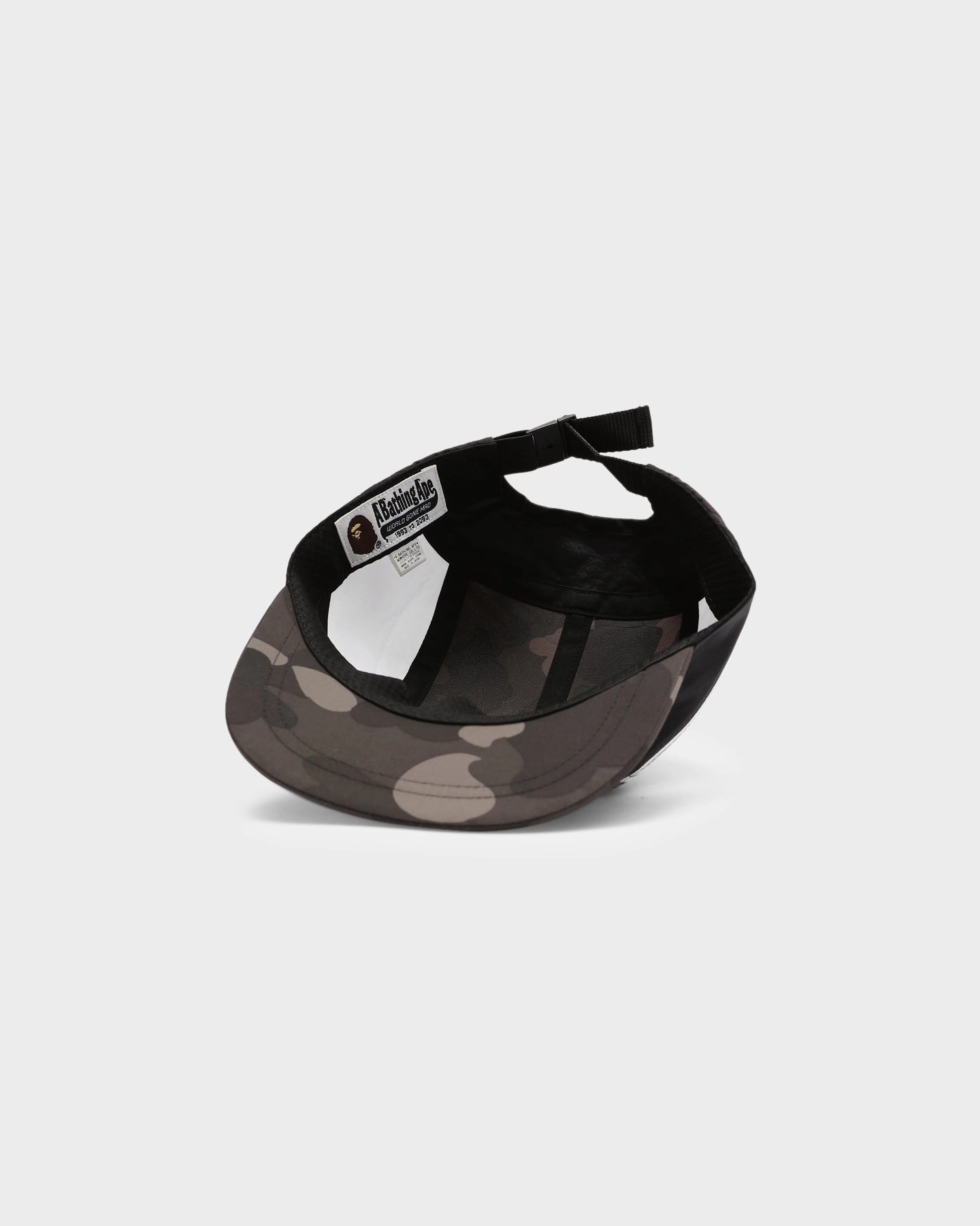 A Bathing Ape Camo Colour Block 5 Panel Strapback Black