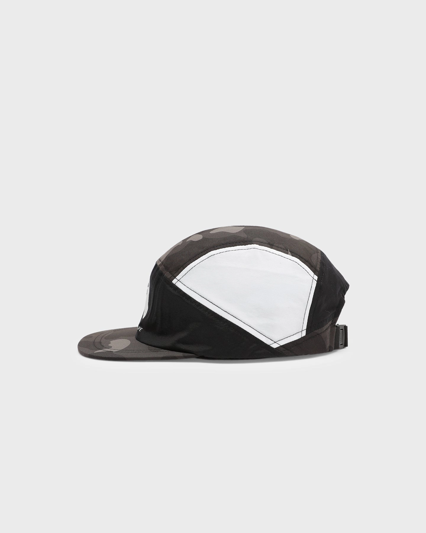 A Bathing Ape Camo Colour Block 5 Panel Strapback Black