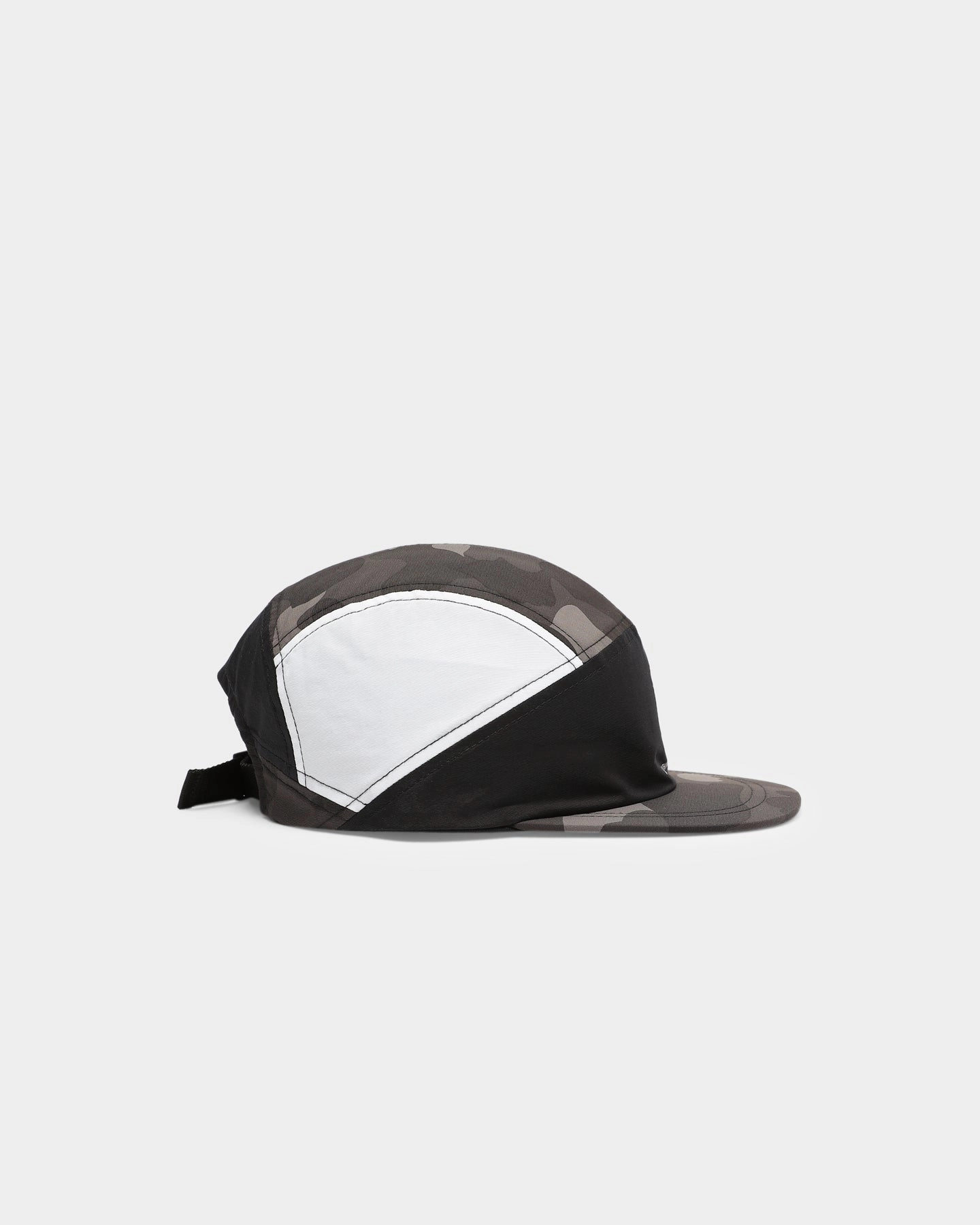 A Bathing Ape Camo Colour Block 5 Panel Strapback Black