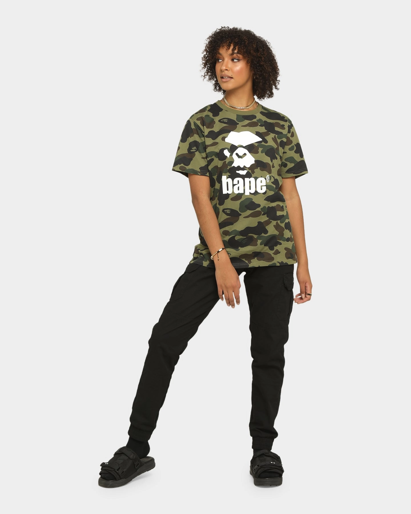 A Bathing Ape Men's 1st Camo Bape Short Sleeve T-Shirt Green