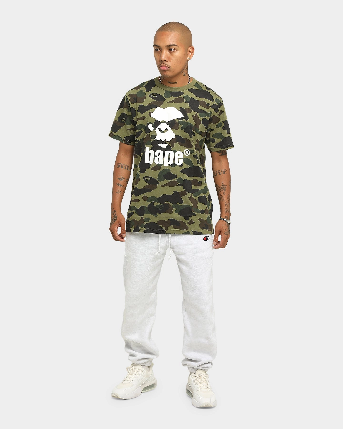 A Bathing Ape Men's 1st Camo Bape Short Sleeve T-Shirt Green
