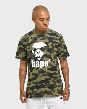 A Bathing Ape Men's 1st Camo Bape Short Sleeve T-Shirt Green