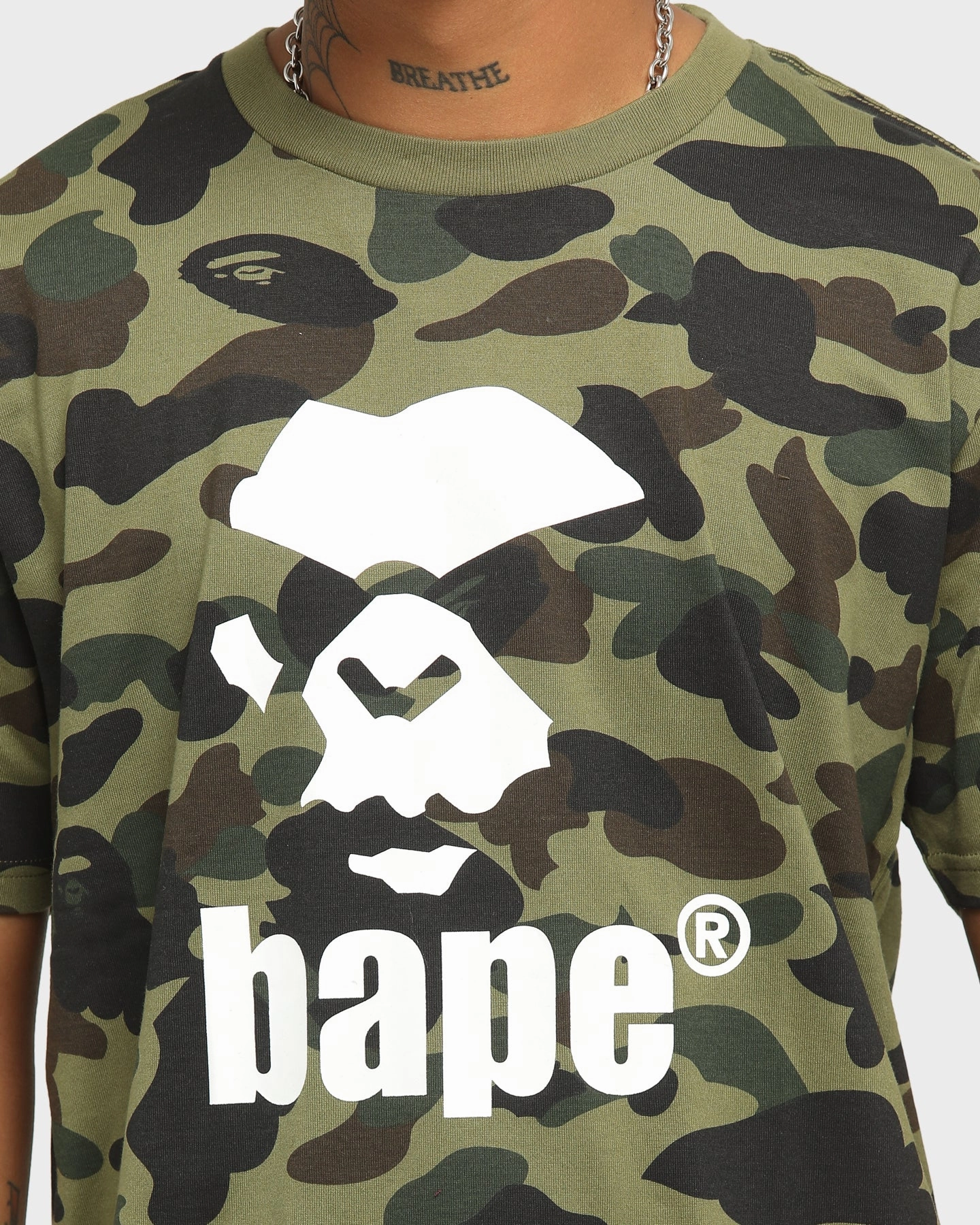 A Bathing Ape Men's 1st Camo Bape Short Sleeve T-Shirt Green