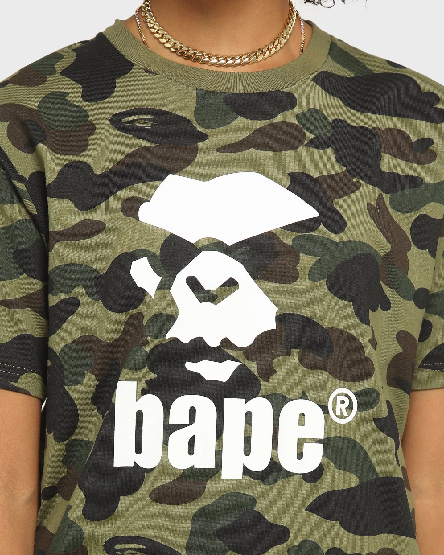A Bathing Ape Men's 1st Camo Bape Short Sleeve T-Shirt Green