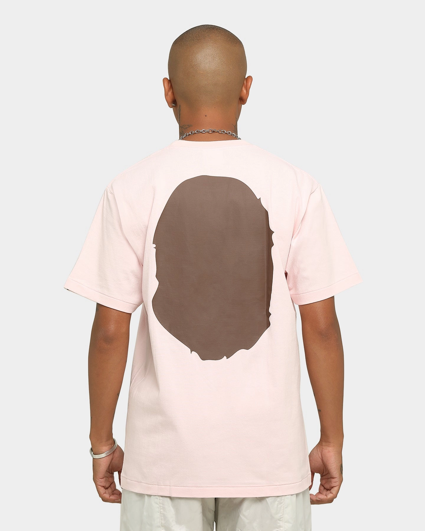 A Bathing Ape Men's Big Ape Head Short Sleeve T-Shirt Pink