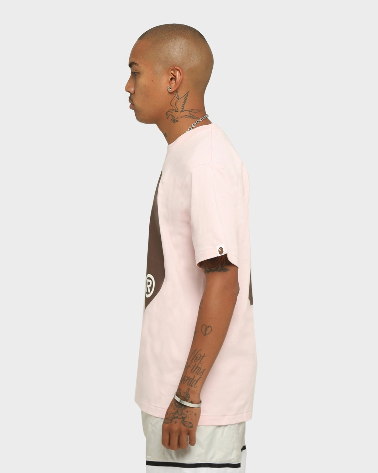 A Bathing Ape Men's Big Ape Head Short Sleeve T-Shirt Pink