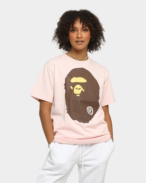 A Bathing Ape Men's Big Ape Head Short Sleeve T-Shirt Pink