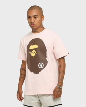 A Bathing Ape Men's Big Ape Head Short Sleeve T-Shirt Pink