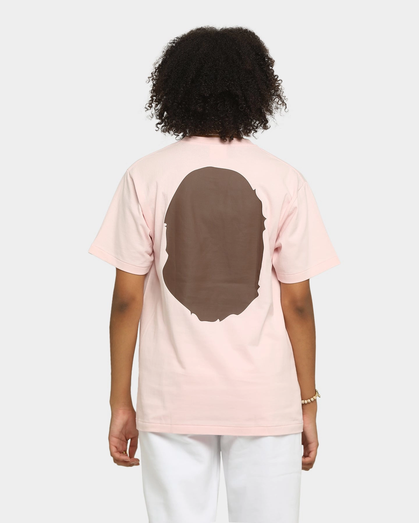 A Bathing Ape Men's Big Ape Head Short Sleeve T-Shirt Pink
