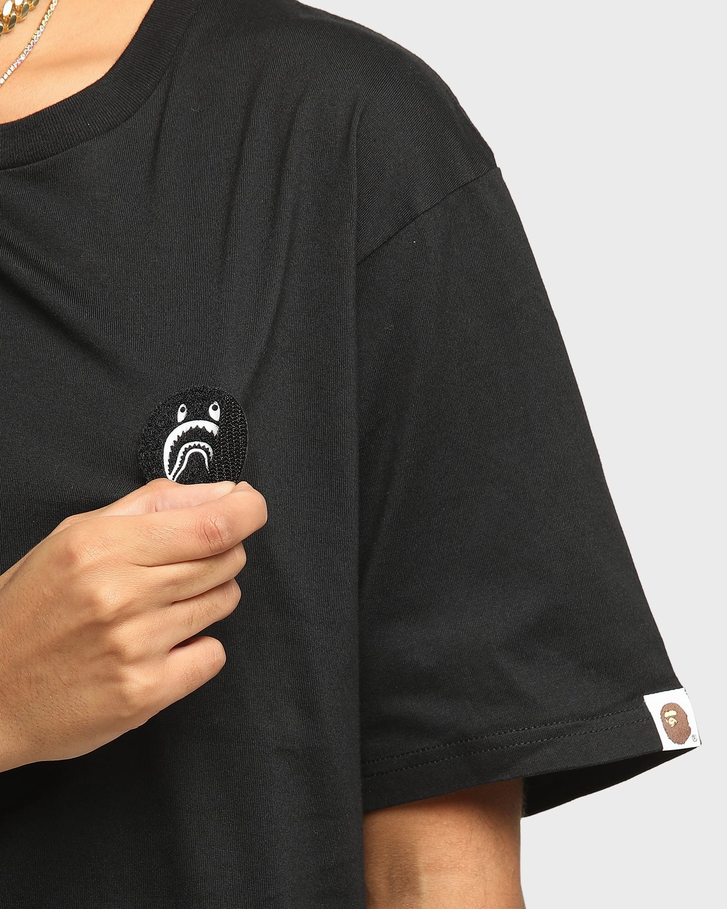 A Bathing Ape Men's Big WGM Shark Emblem Short Sleeve T-Shirt Black
