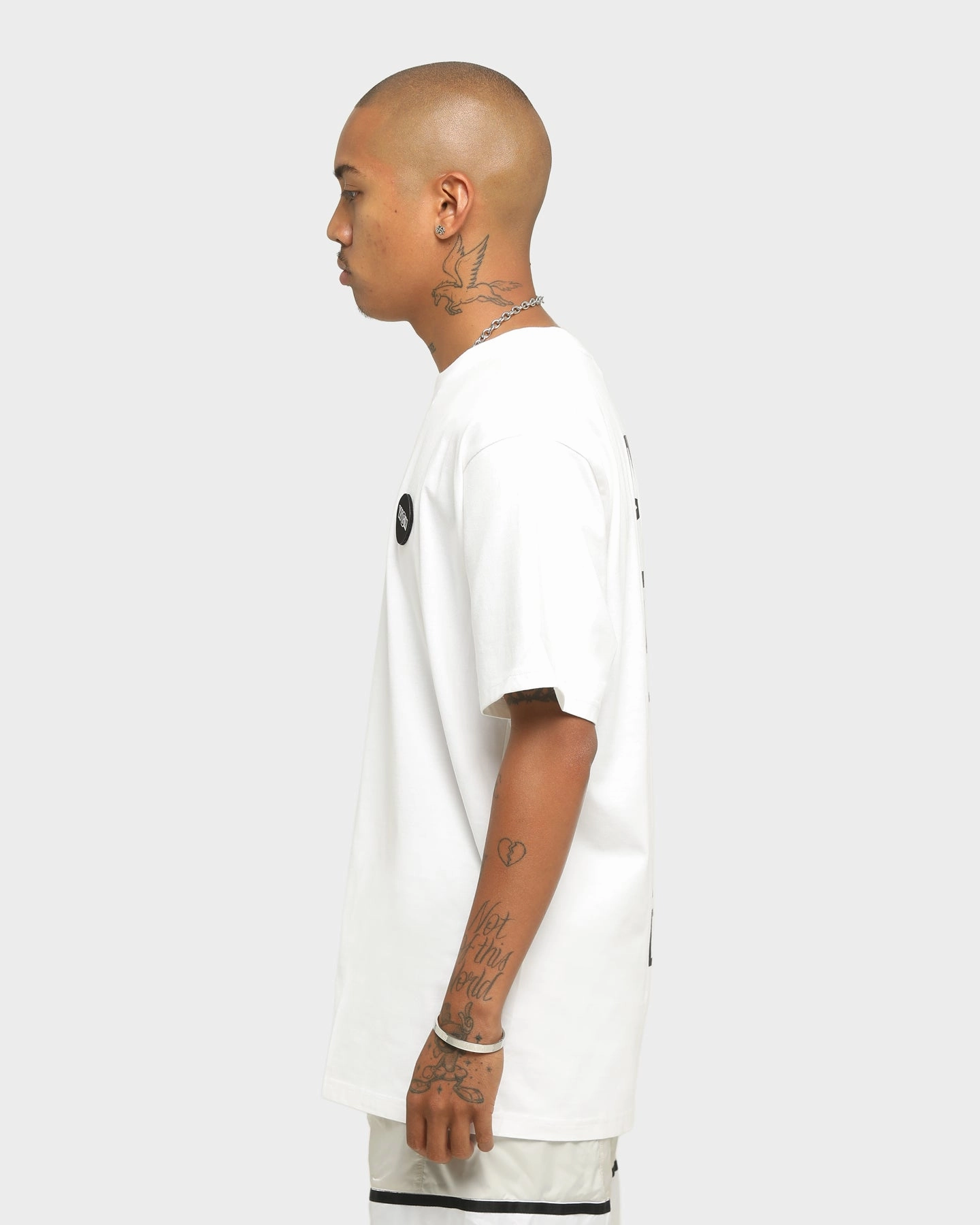 A Bathing Ape Men's Big WGM Shark Emblem Short Sleeve T-Shirt White