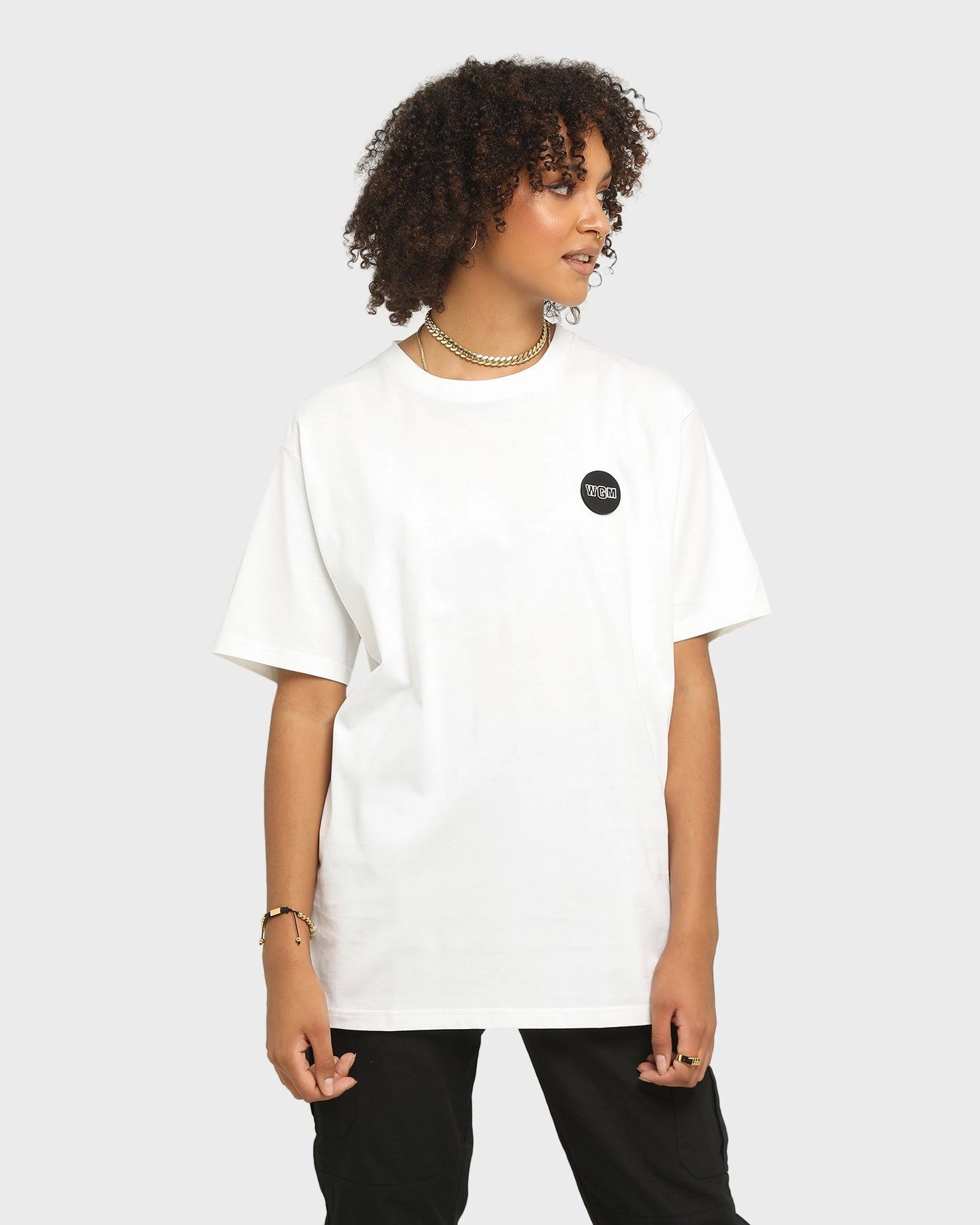 A Bathing Ape Men's Big WGM Shark Emblem Short Sleeve T-Shirt White