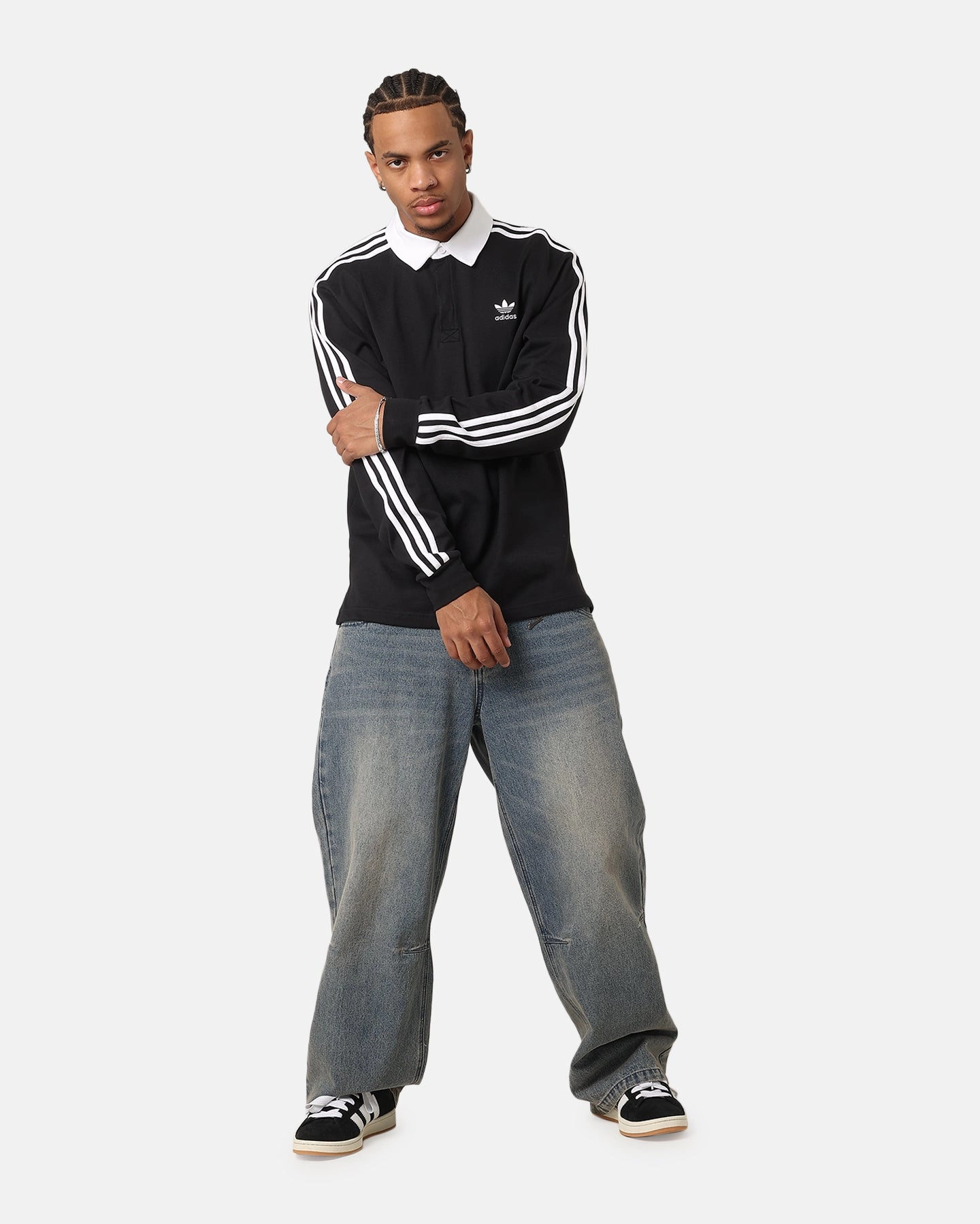 Adidas Rugby Polo Shirt Black
