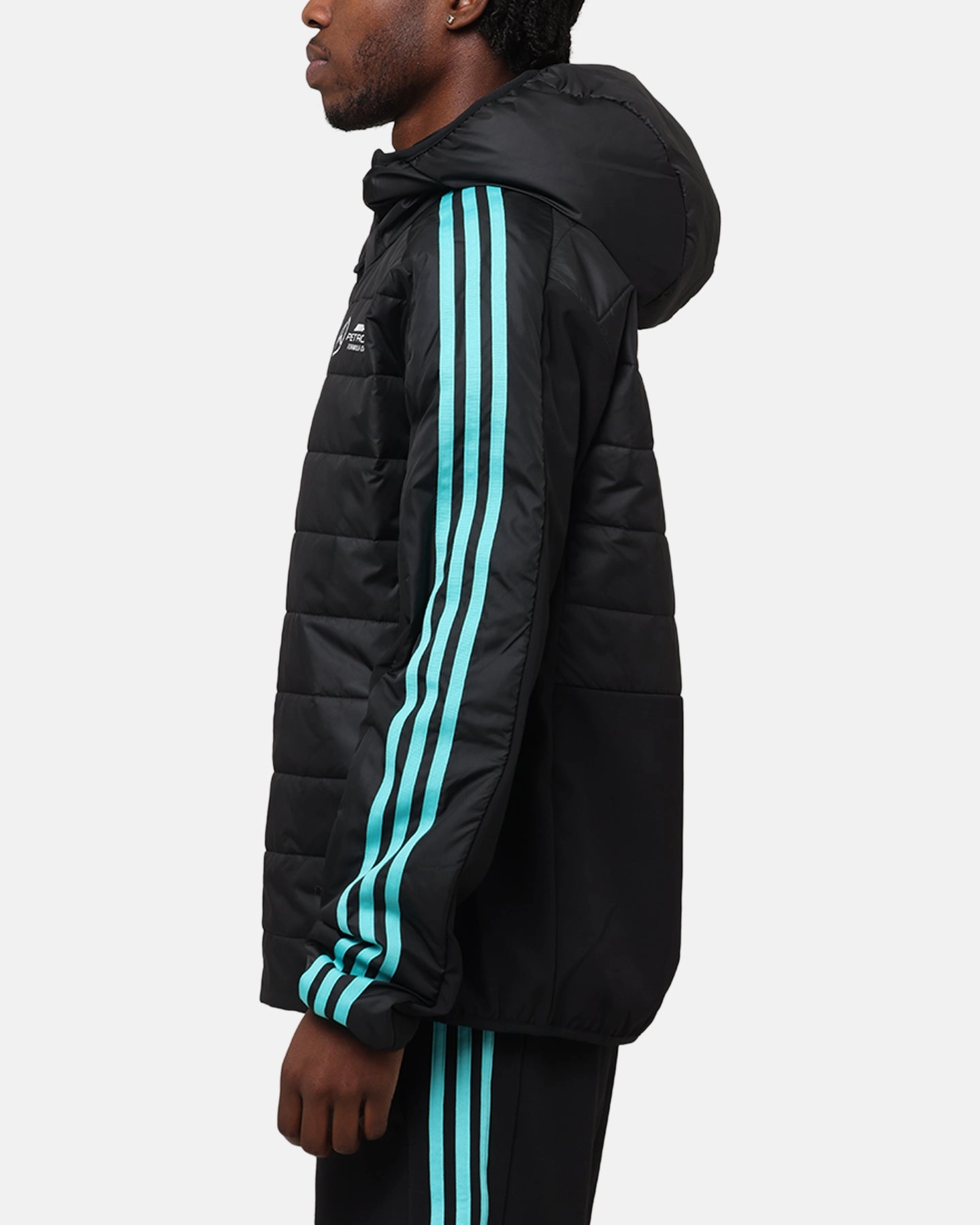 adidas x Mercedes-AMG PETRONAS Formula One F1 DNA Puffer Jacket Black/White
