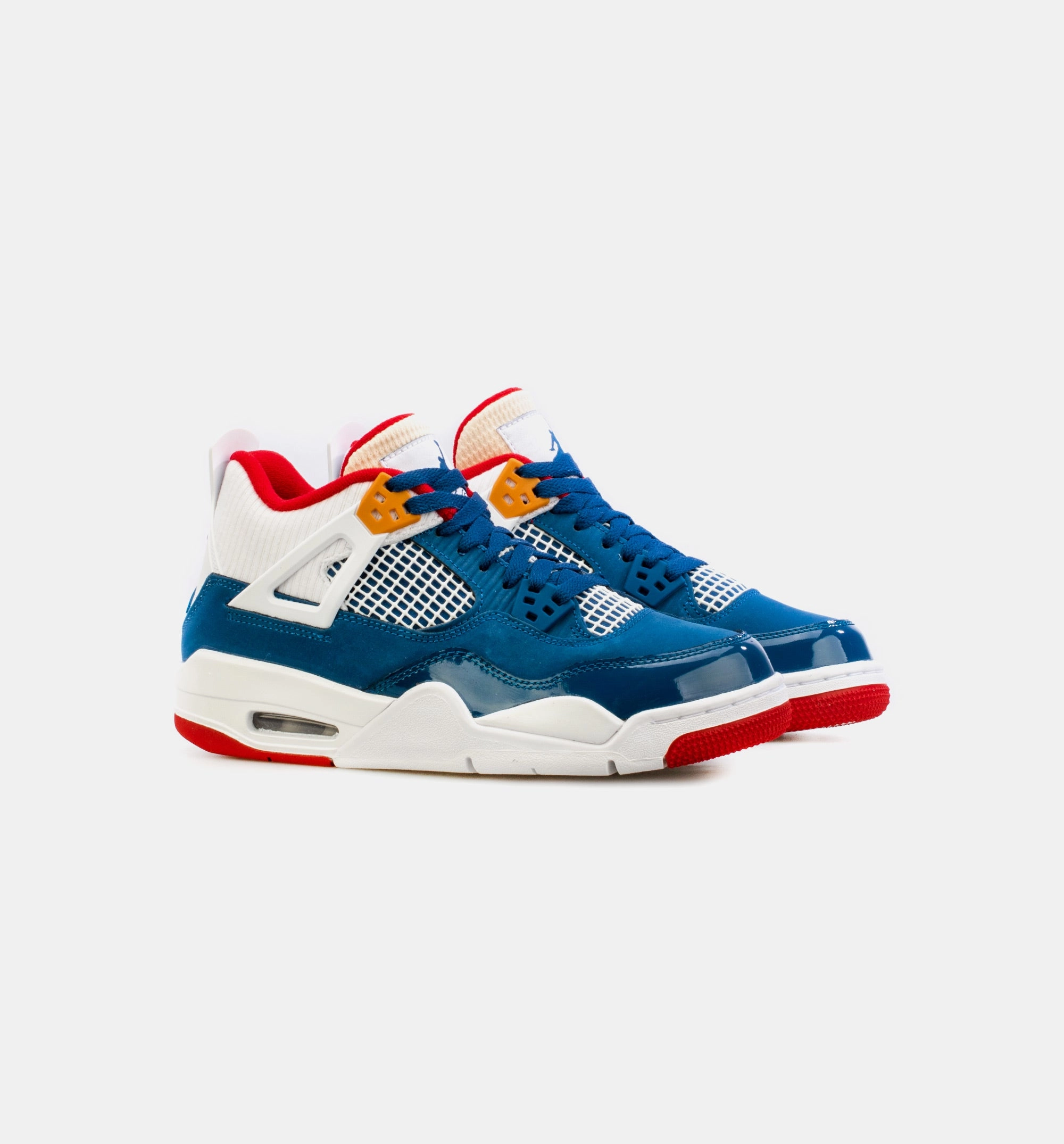 Air Jordan 4 Retro Messy Room Grade School Lifestyle Shoe - Blue/White