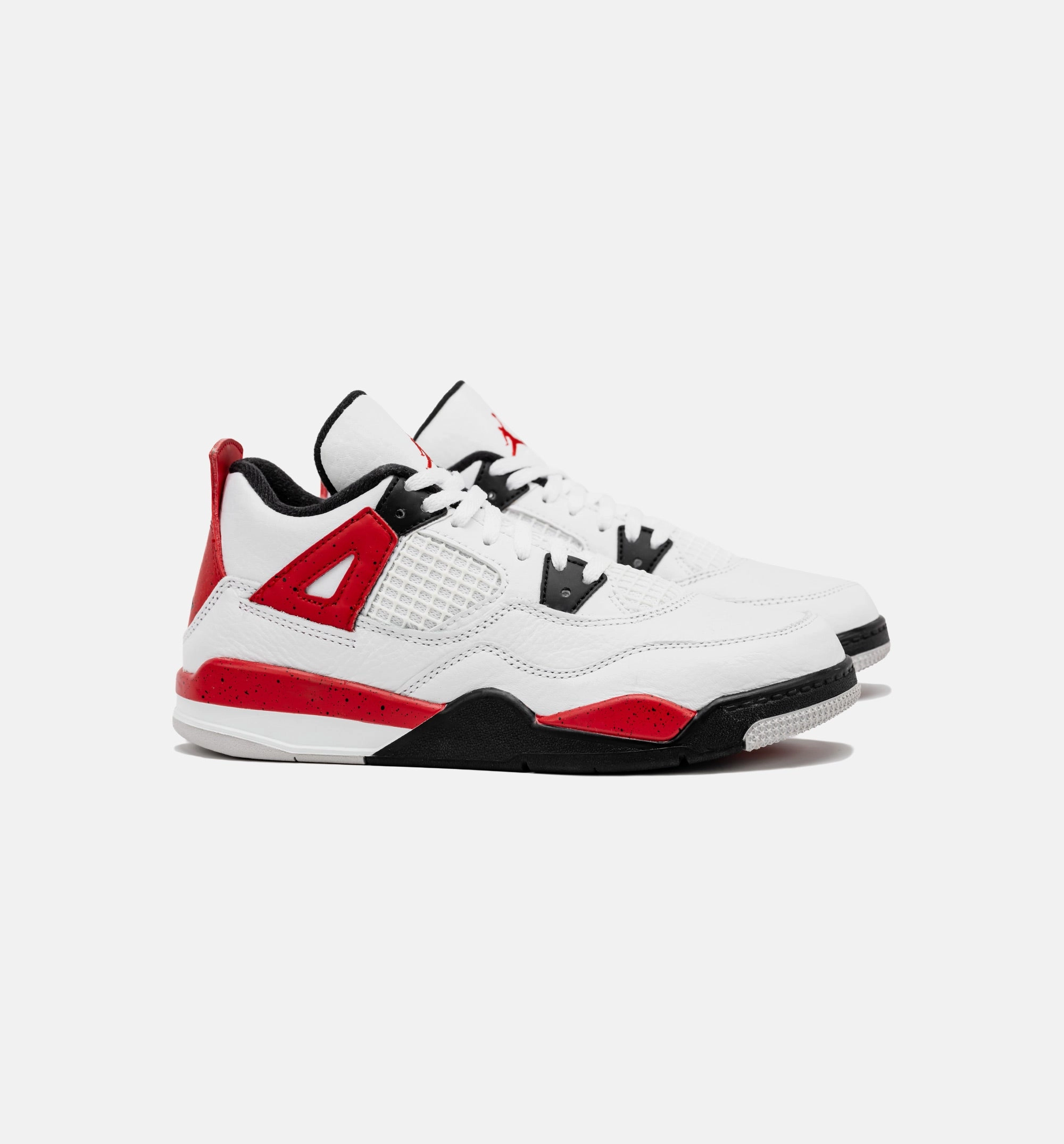 Air Jordan 4 Retro Red Cement Preschool Lifestyle Shoe - White/Red