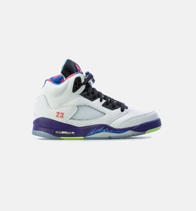 Air Jordan 5 Retro Bel Air Grade School Lifestyle Shoe - Whtie/Purple
