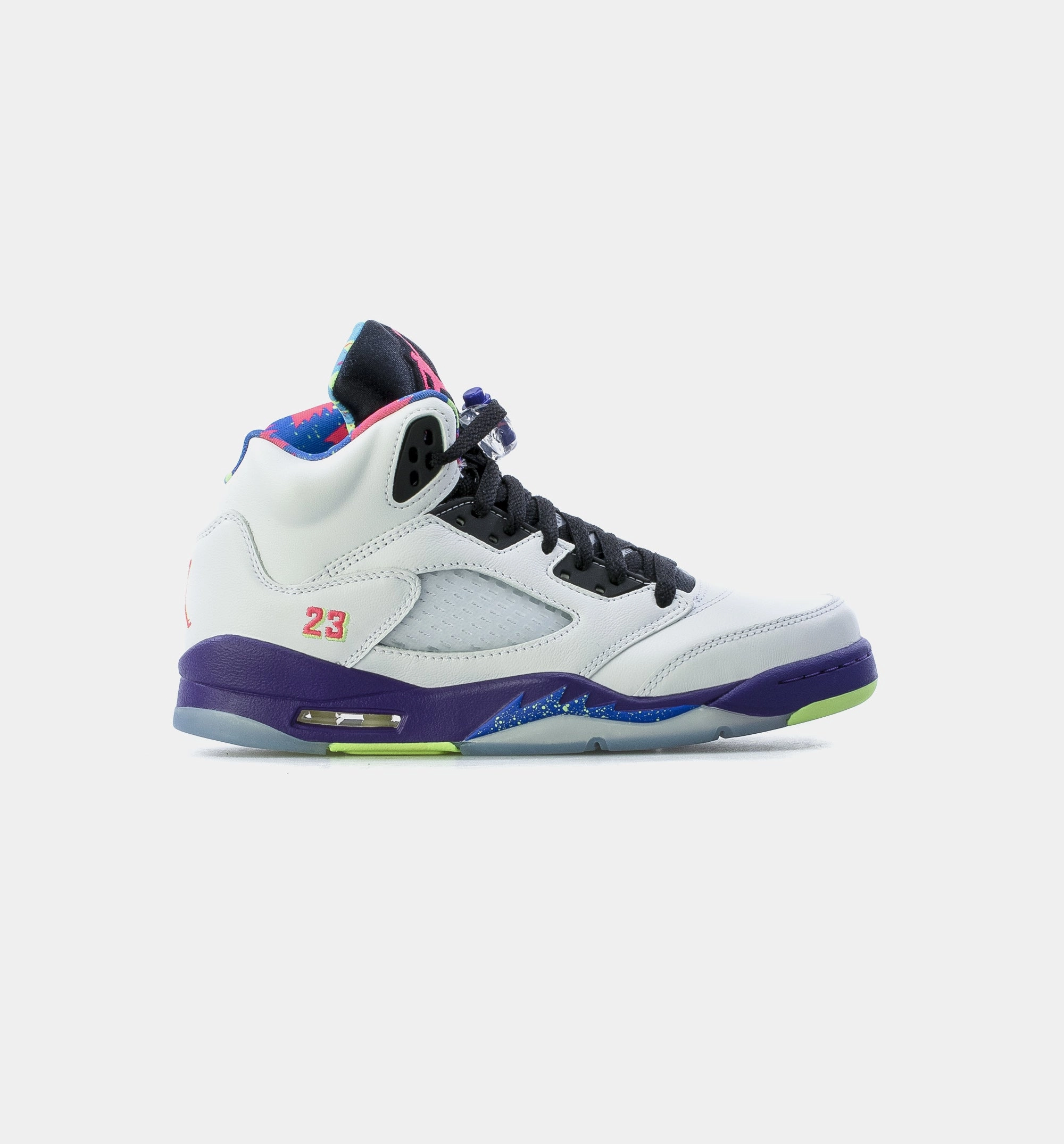 Air Jordan 5 Retro Bel Air Grade School Lifestyle Shoe - Whtie/Purple