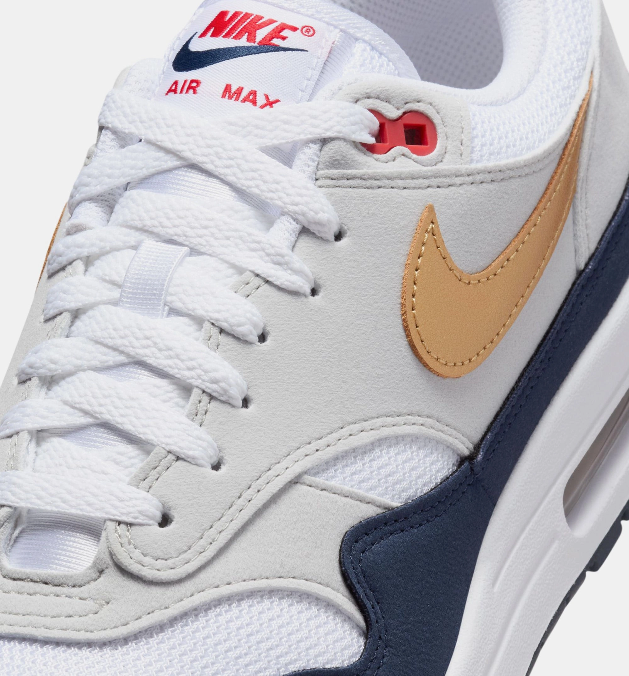 Air Max 1 Olympic Mens Lifestyle Shoe - Obsidian/Metallic Gold