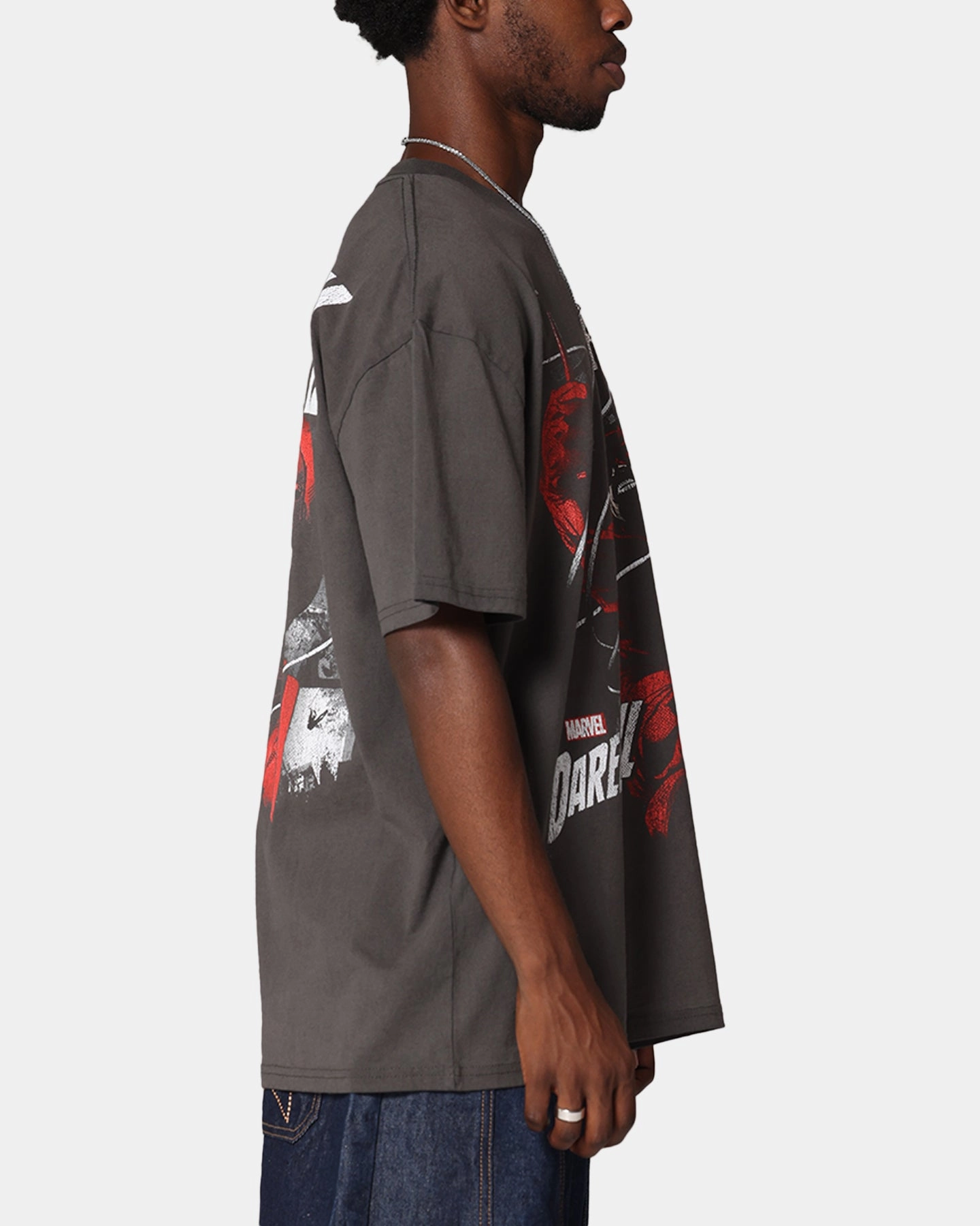 American Thrift Marvel Daredevil Poster Heavy T-Shirt Black Wash