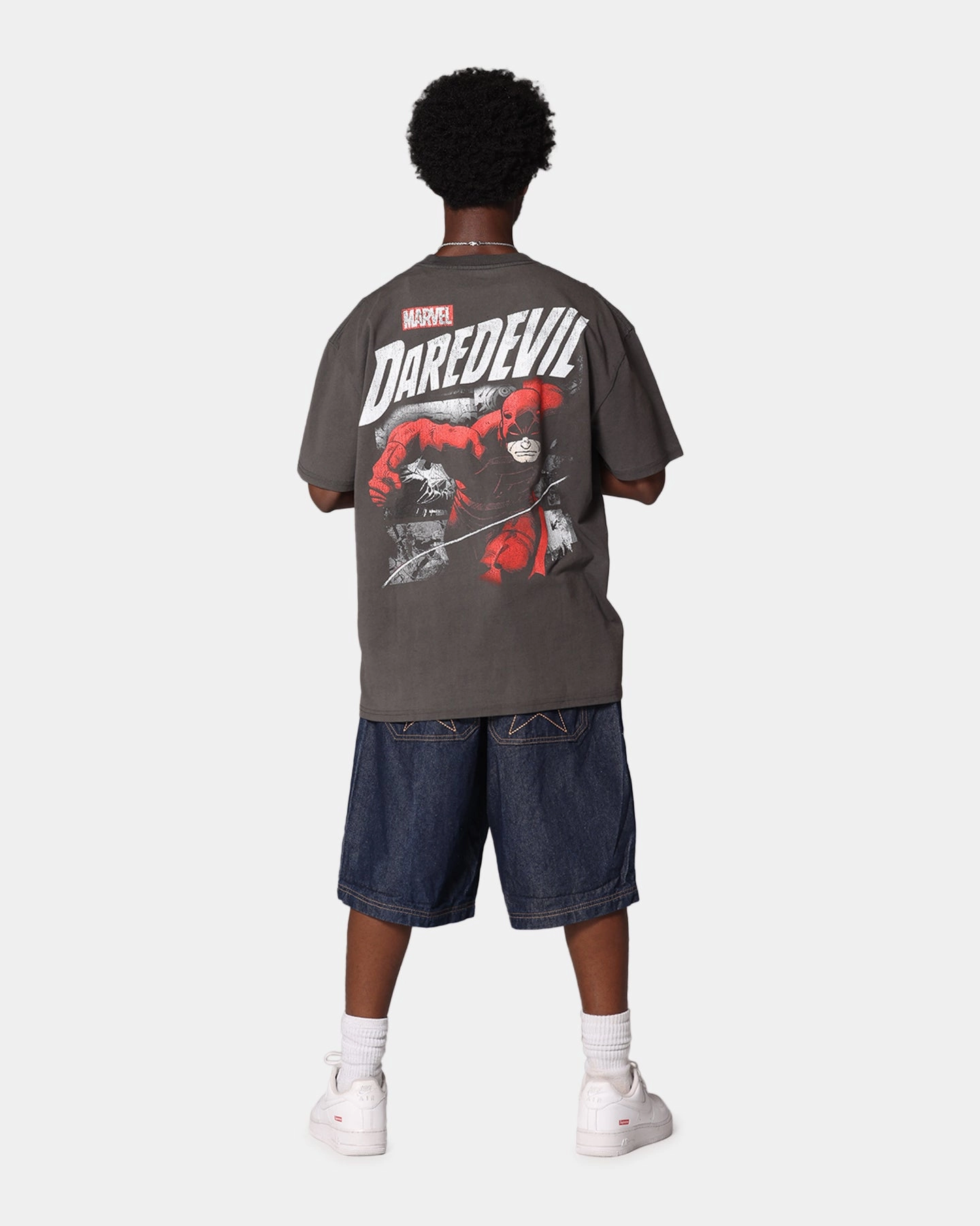 American Thrift Marvel Daredevil Poster Heavy T-Shirt Black Wash