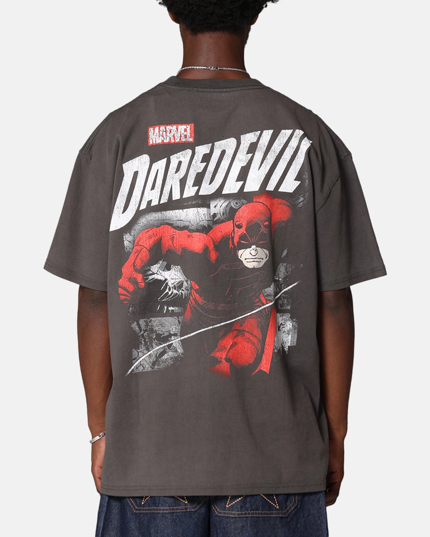 American Thrift Marvel Daredevil Poster Heavy T-Shirt Black Wash