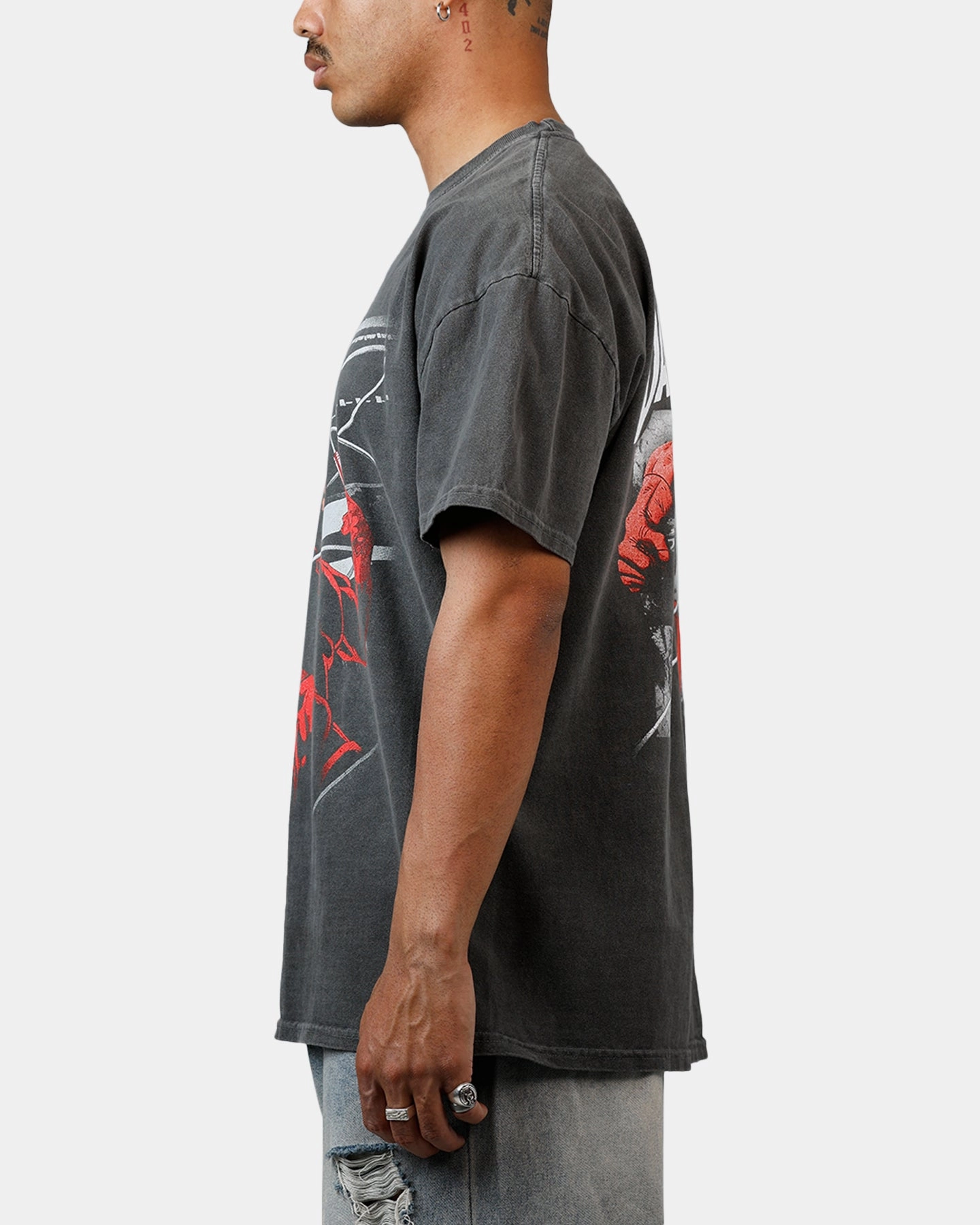 American Thrift Marvel Daredevil Poster Heavyweight T-Shirt Black Wash