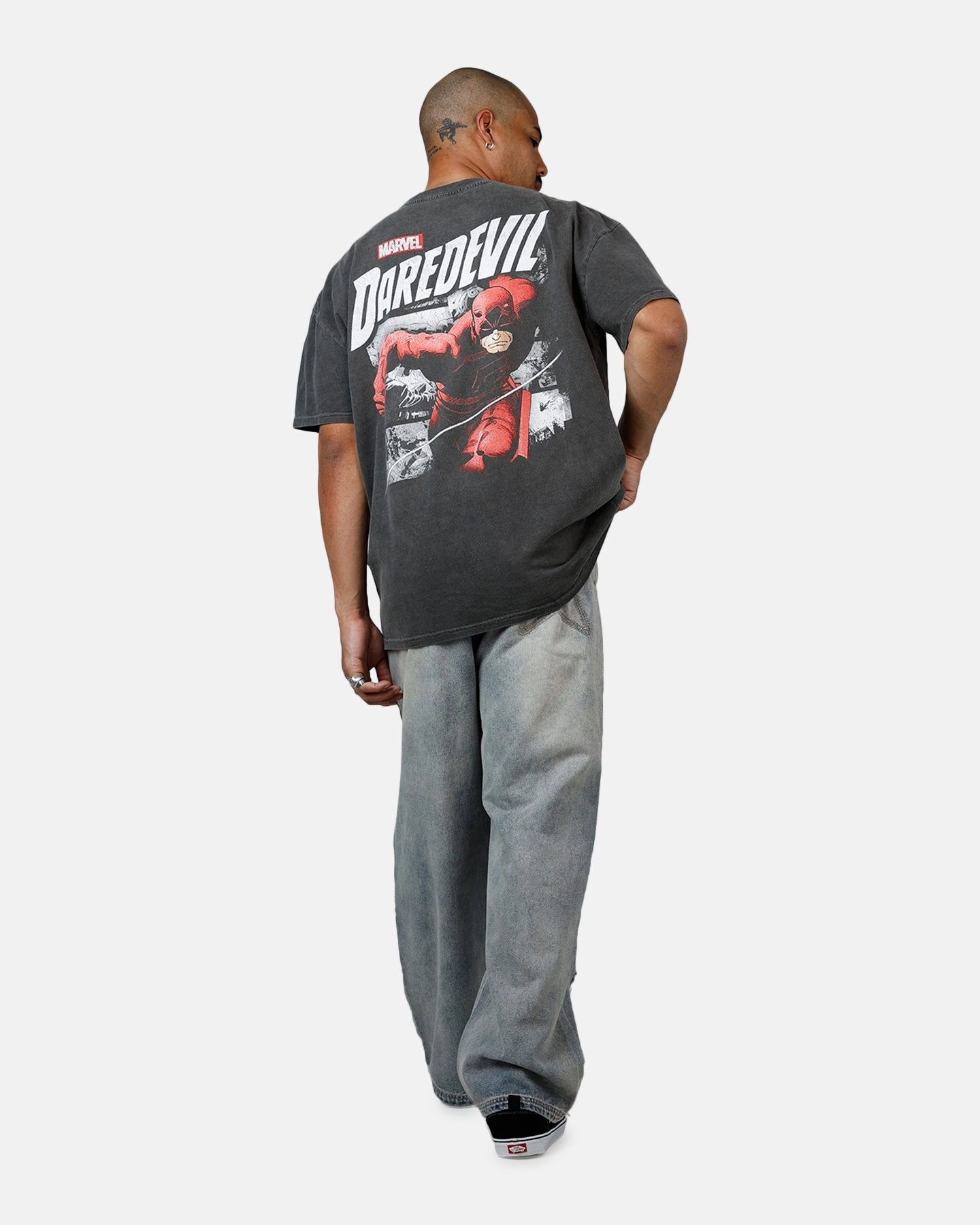 American Thrift Marvel Daredevil Poster Heavyweight T-Shirt Black Wash