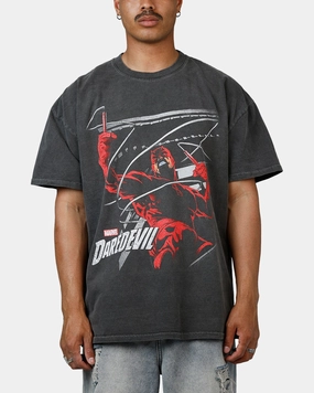 American Thrift Marvel Daredevil Poster Heavyweight T-Shirt Black Wash