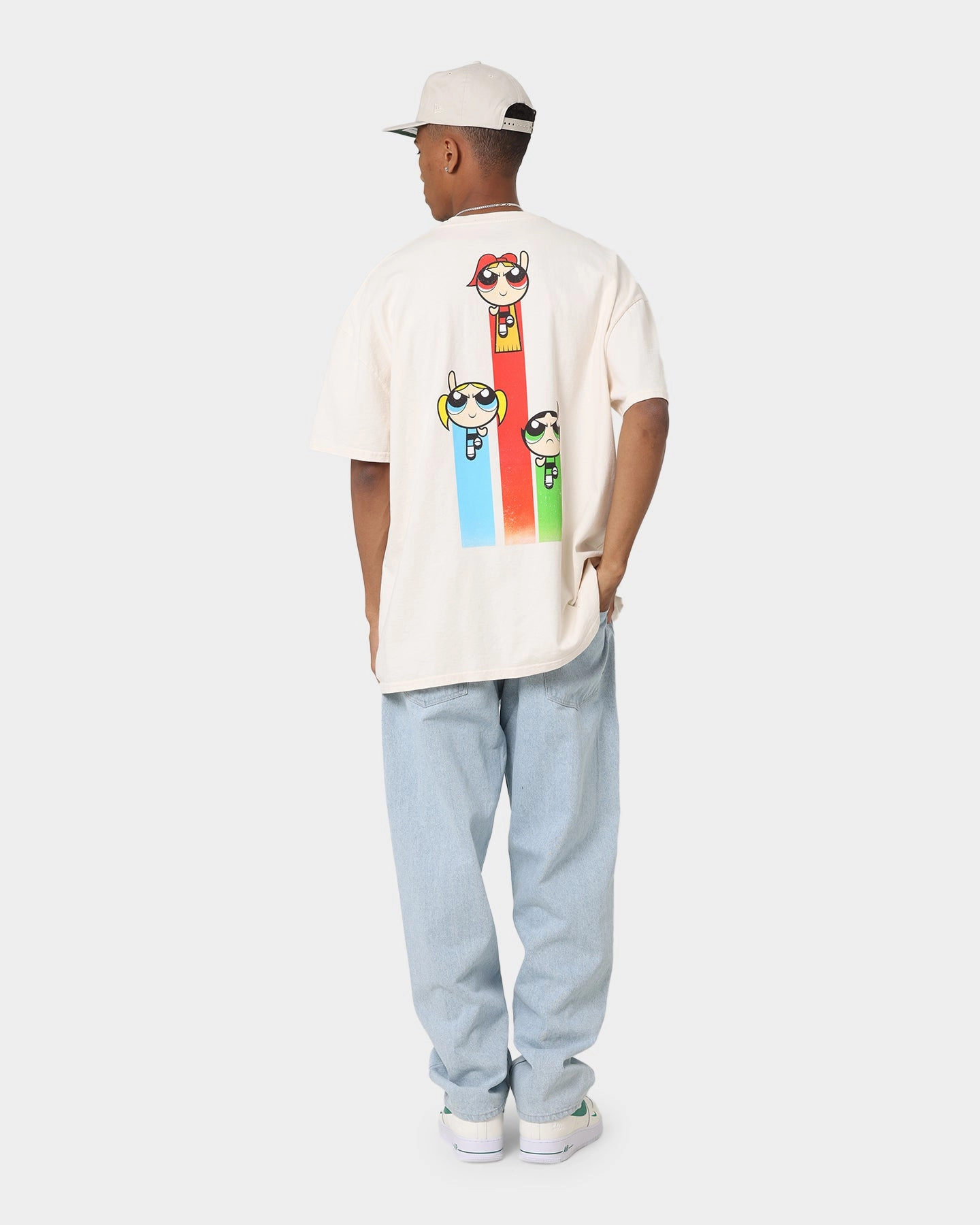 American Thrift X Powerpuff Girls Heavyweight Action Vintage T-Shirt Off White