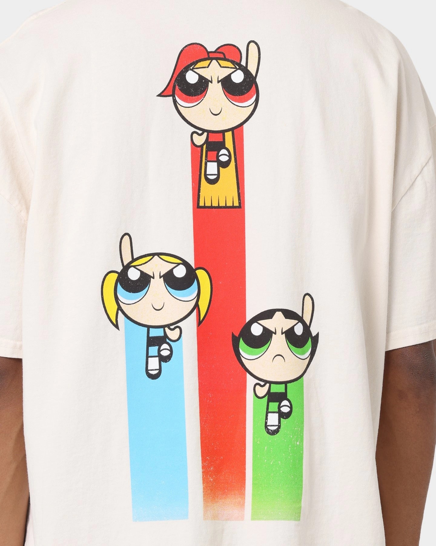 American Thrift X Powerpuff Girls Heavyweight Action Vintage T-Shirt Off White