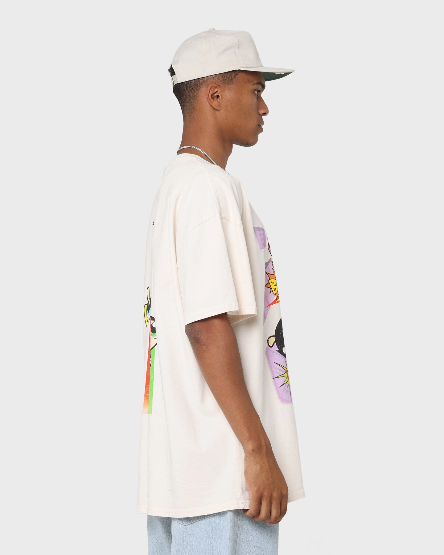 American Thrift X Powerpuff Girls Heavyweight Action Vintage T-Shirt Off White