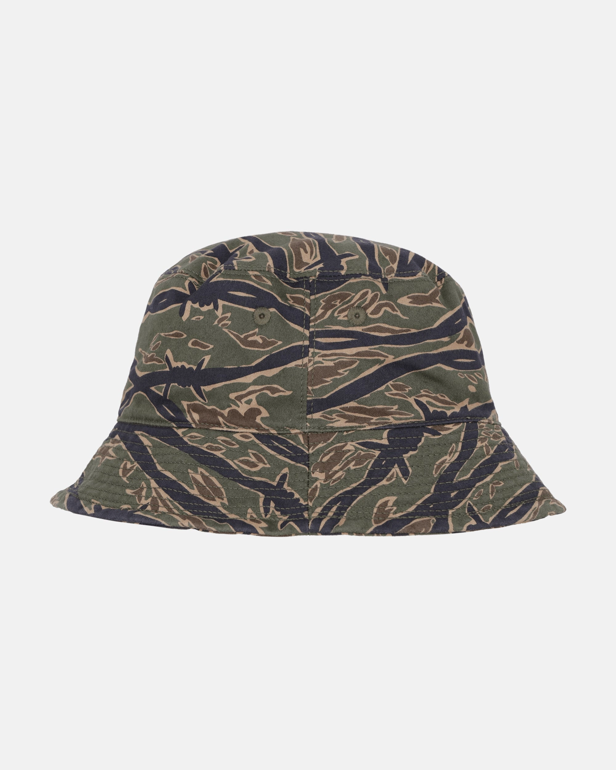 Barbed Wire Camo Bucket Hat Khaki