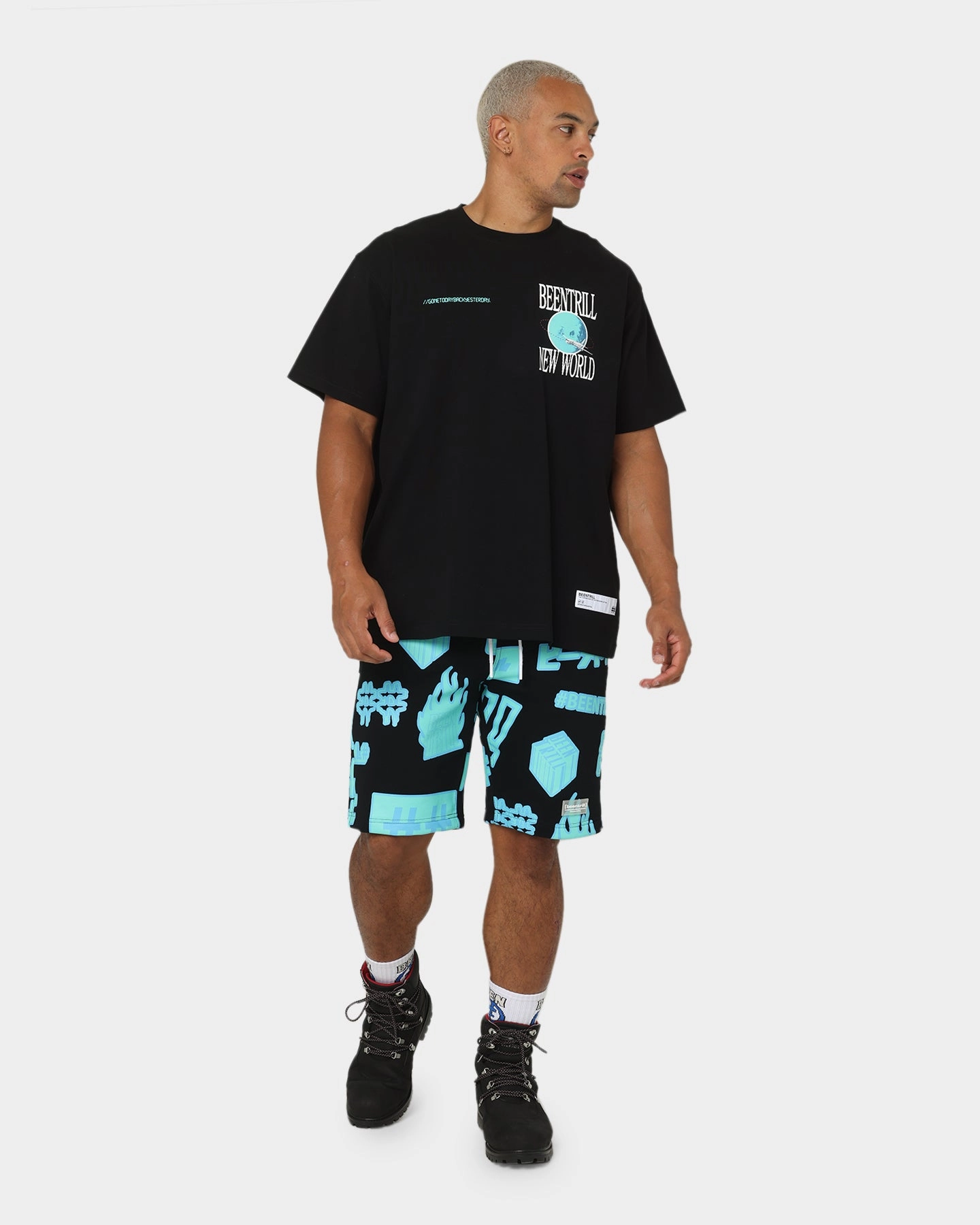 BEENTRILL New World Short Sleeve T-Shirt Black