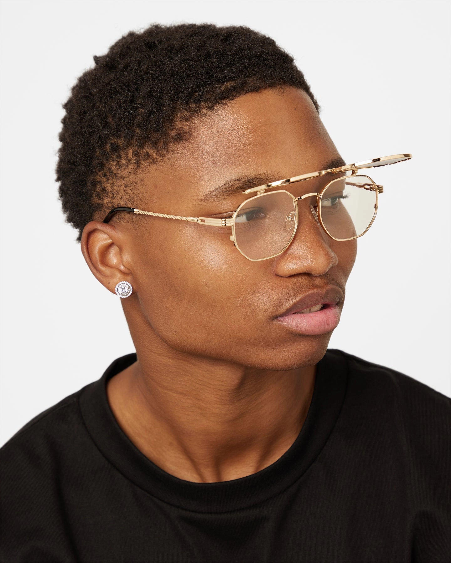 Belvoir & Co Ramar Flip Sunglasses Gold/Black
