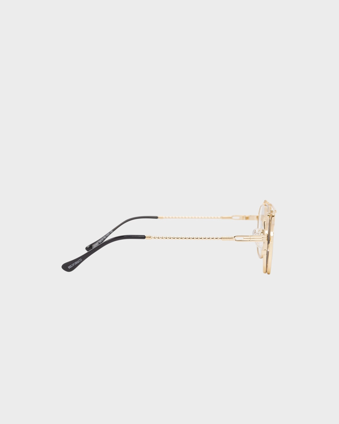 Belvoir & Co Ramar Flip Sunglasses Gold/Black
