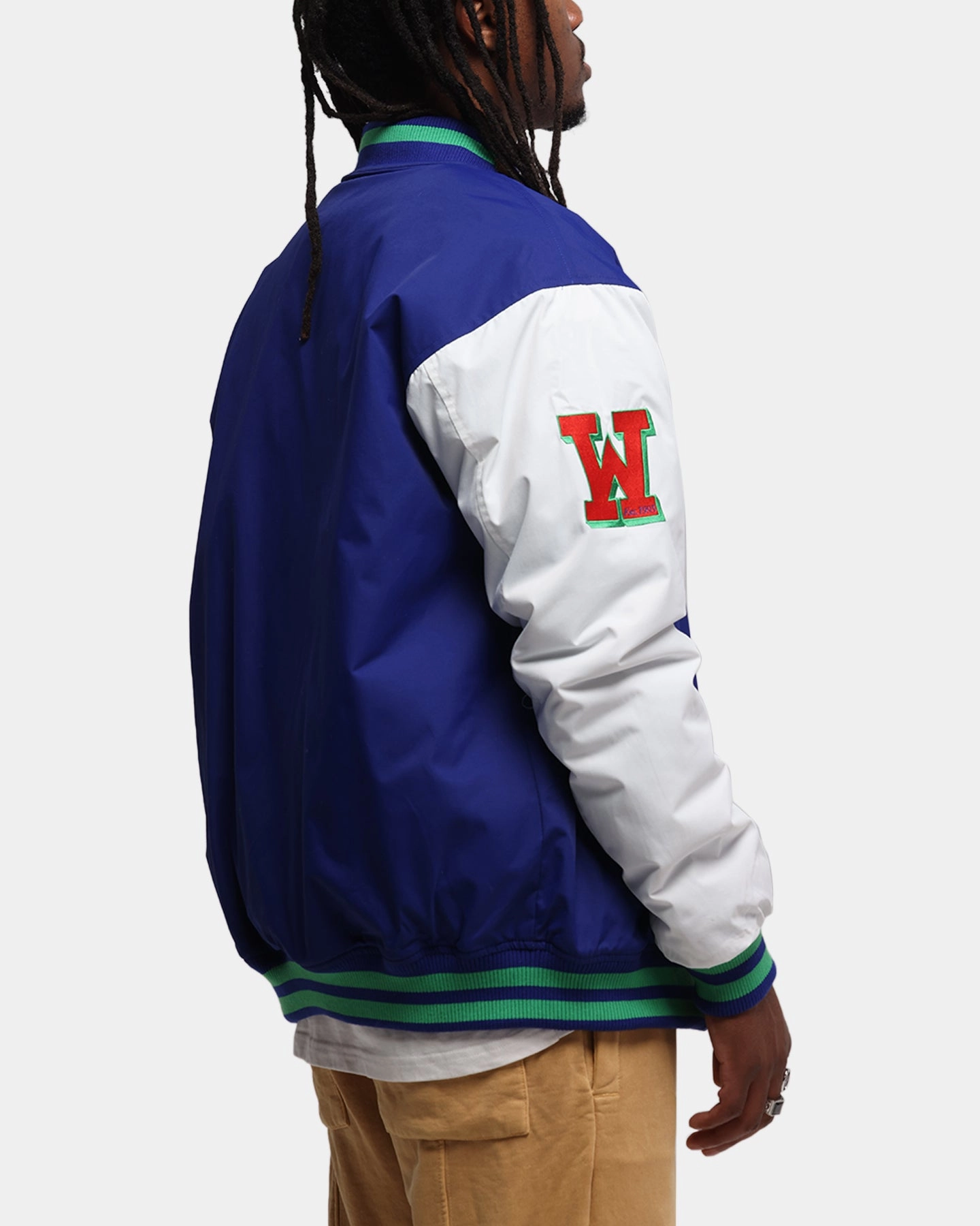 Bleacher Athletic New Zealand Warriors NRL 1908 Baseball Varsity Jacket Official Team Colour