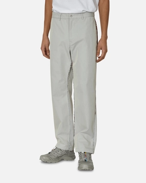 Contrast Mesh Panel Pants Light Grey